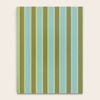 Rough Stripes Vertical Pattern in Olive Green Arctic Blue and Chartreuse Notebook Gallery Image 4