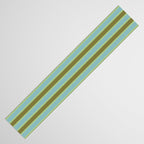 Rough Stripes Vertical Pattern in Olive Green Arctic Blue and Chartreuse Table Runner Gallery Image 3