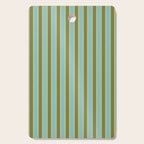 Rough Stripes Vertical Pattern in Olive Green Arctic Blue and Chartreuse Cutting Board Gallery Image 1