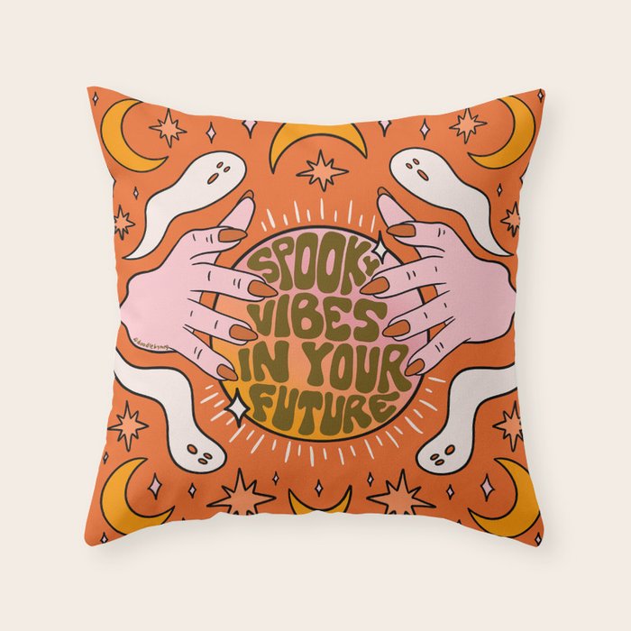 Spooky Vibes in Your Future Throw Pillow Gallery Image 6