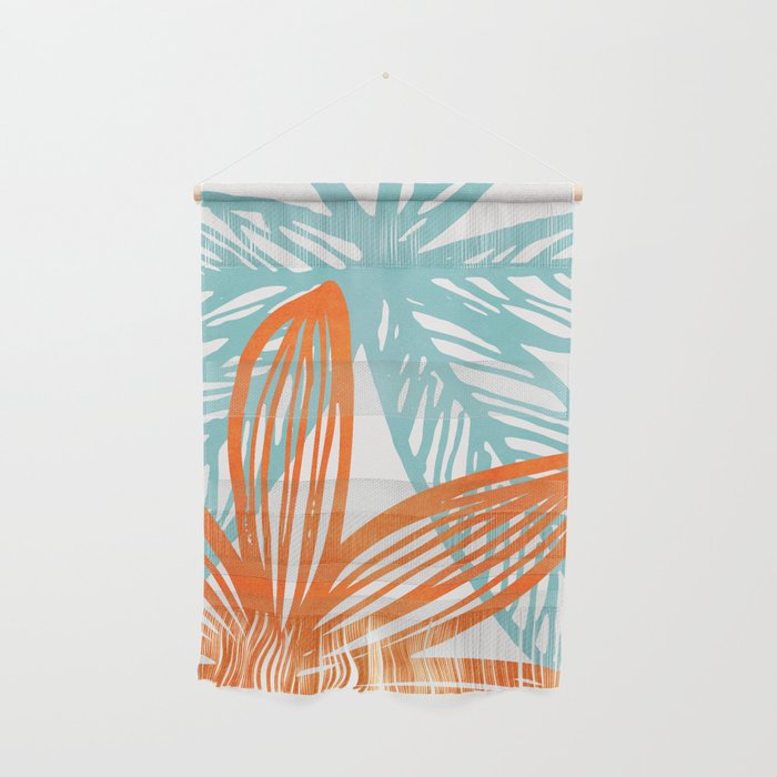 Orange and Blue Seaside Coastal Shapes Wall Hanging Gallery Image 1
