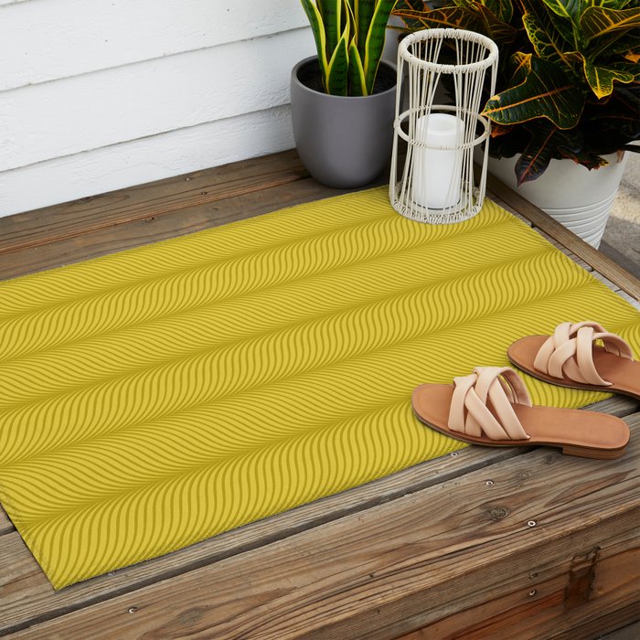 Elysian XVIII Chartreuse Green Outdoor Rug Gallery Image 2