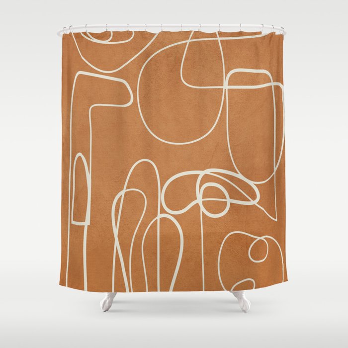 Lines in Space 8 Shower Curtain Gallery Image 1