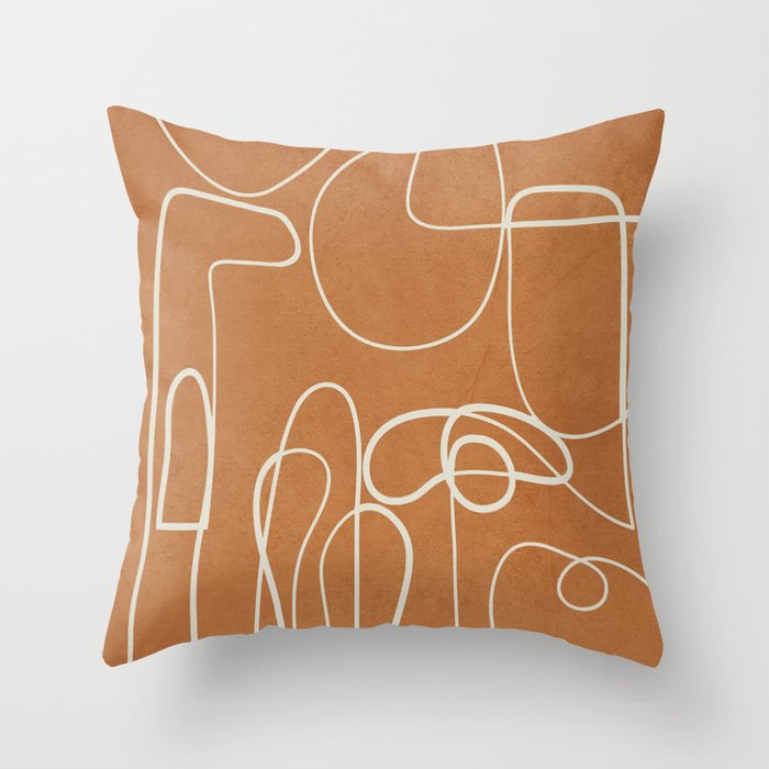 Lines in Space 8 Throw Pillow Gallery Image 1