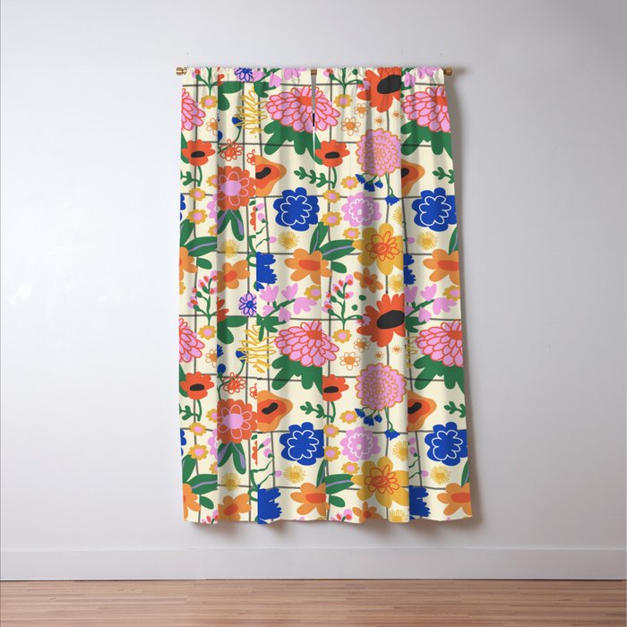 Bright flowers pattern Window Curtain Gallery Image 3