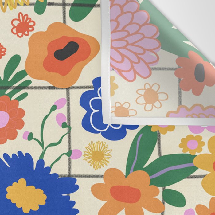 Bright flowers pattern Wall Tapestry Gallery Image 3