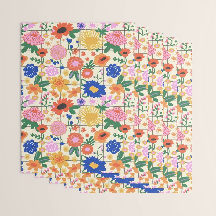 Bright flowers pattern Wrapping Paper Gallery Image 3