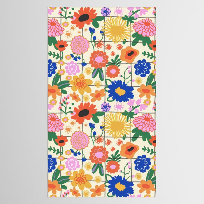 Bright flowers pattern Tablecloth Gallery Image 2