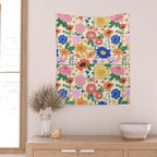 Bright flowers pattern Wall Tapestry Gallery Image 2