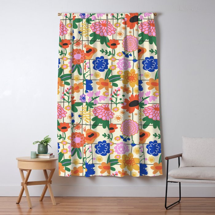 Bright flowers pattern Window Curtain Gallery Image 1