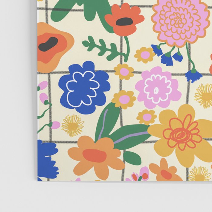 Bright flowers pattern Poster Gallery Image 3