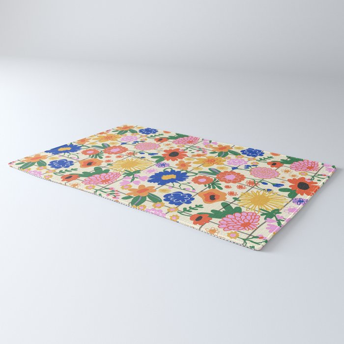 Bright flowers pattern Rug Gallery Image 3