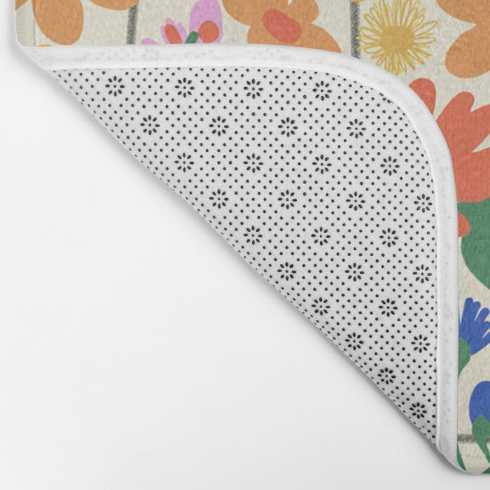 Bright flowers pattern Bath Mat Gallery Image 2
