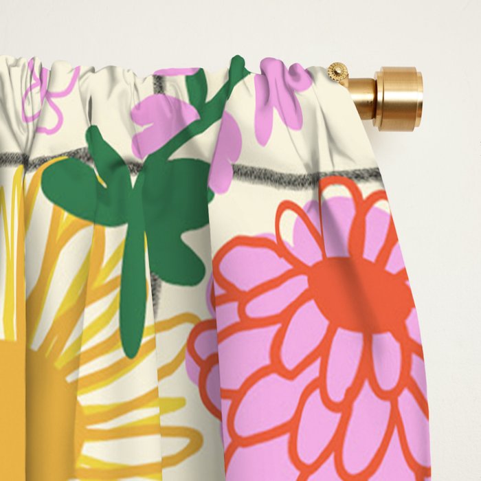 Bright flowers pattern Window Curtain Gallery Image 2