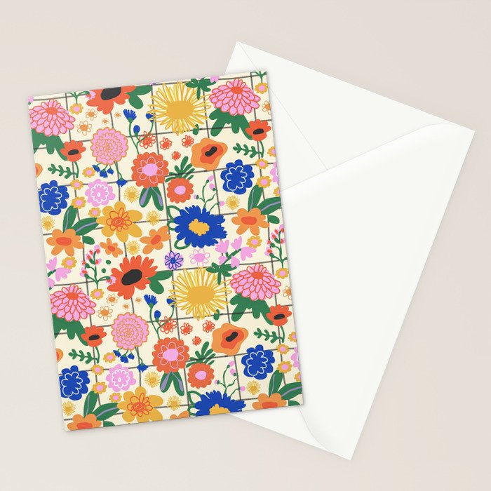 Bright flowers pattern Stationery Card Gallery Image 2