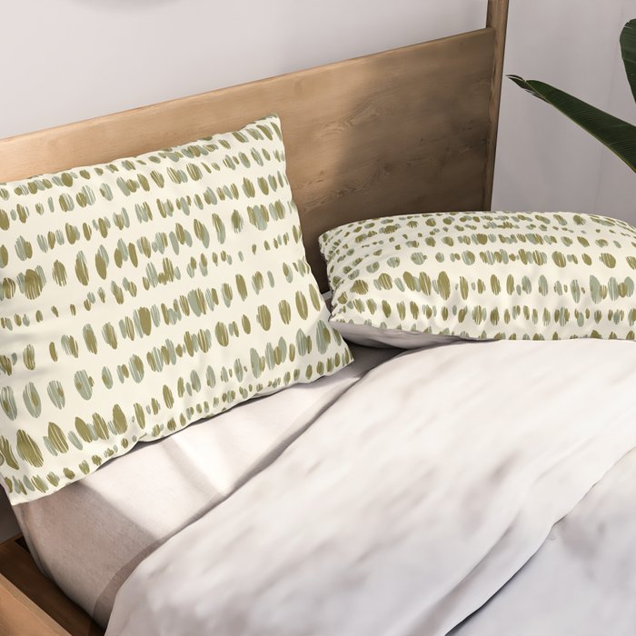 Wildlife Safari Dots green Pillow Sham Gallery Image 2