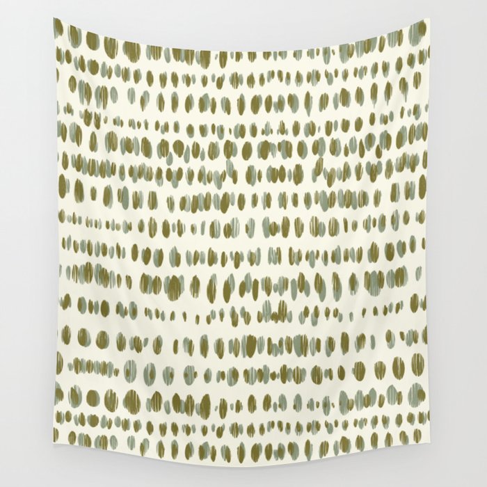 Wildlife Safari Dots green Wall Tapestry Gallery Image 4