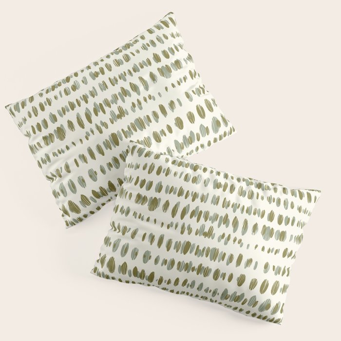 Wildlife Safari Dots green Pillow Sham Gallery Image 3
