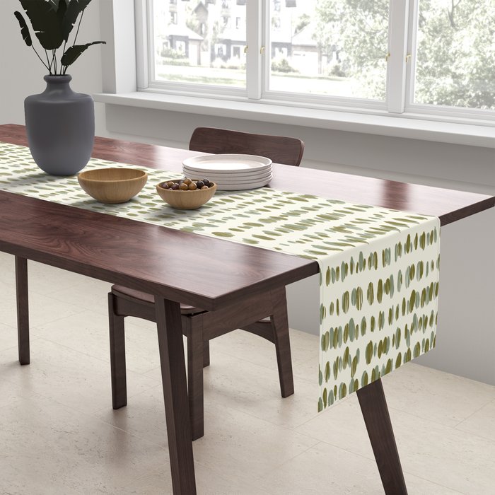 Wildlife Safari Dots green Table Runner Gallery Image 2