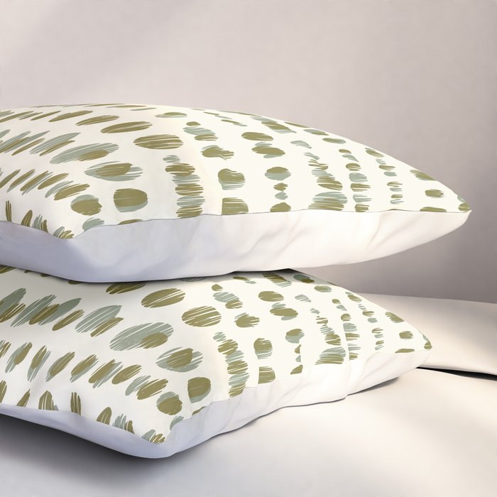 Wildlife Safari Dots green Pillow Sham Gallery Image 3
