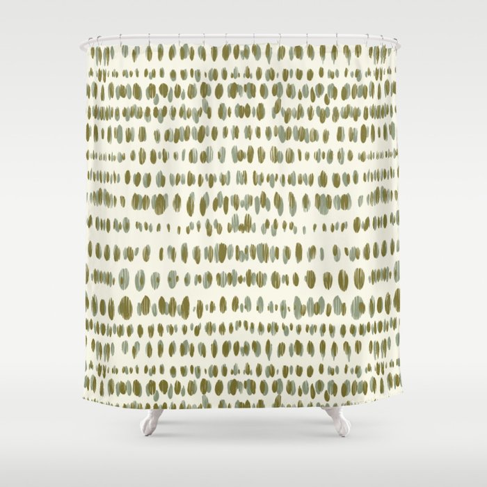 Wildlife Safari Dots green Shower Curtain Gallery Image 1