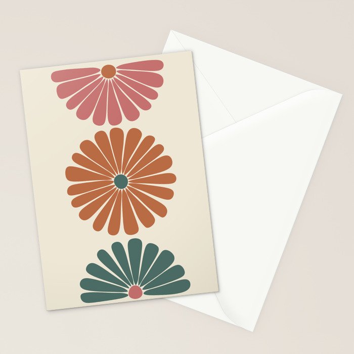 Retro Summer Daisies IX Stationery Card Gallery Image 2