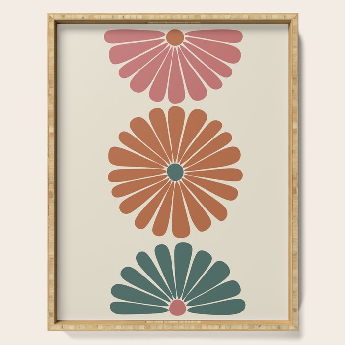 Retro Summer Daisies IX Serving Tray Gallery Image 1