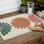 Retro Summer Daisies IX Outdoor Rug Gallery Image 2