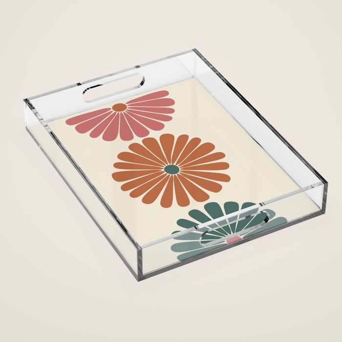 Retro Summer Daisies IX Acrylic Tray Gallery Image 1