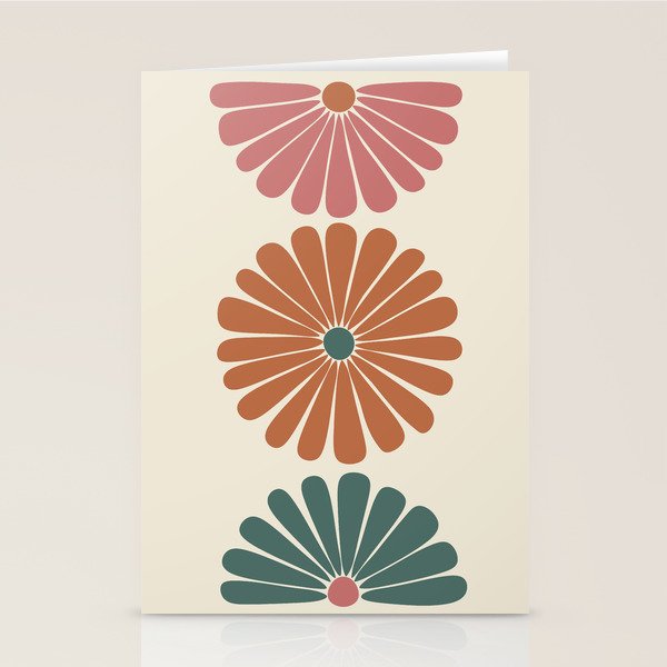 Retro Summer Daisies IX Stationery Card Gallery Image 1