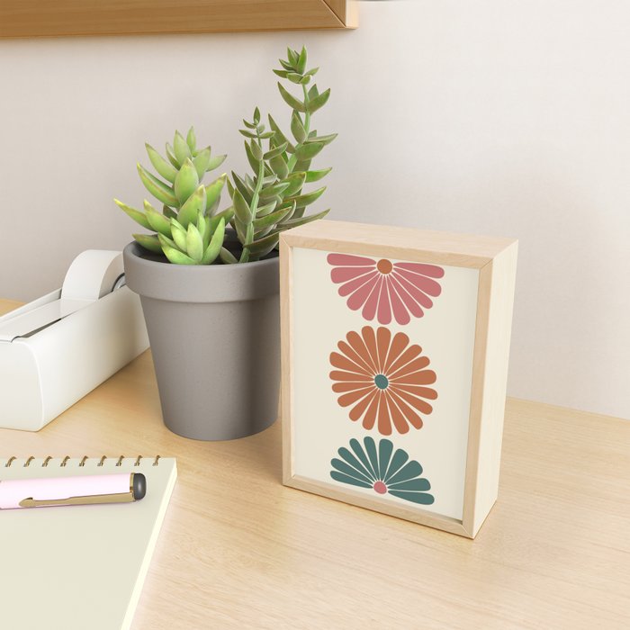 Retro Summer Daisies IX Mini Art Print Gallery Image 2