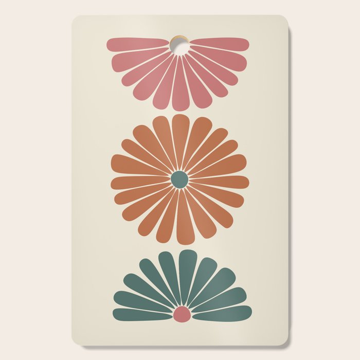 Retro Summer Daisies IX Cutting Board Gallery Image 1
