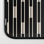 Minimalist Geo Chain Block Stripe Vertical Pattern in Black and Cream Laptop Sleeve Gallery Image 3