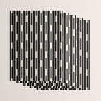 Minimalist Geo Chain Block Stripe Vertical Pattern in Black and Cream Wrapping Paper Gallery Image 3