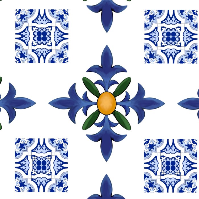 Mosaic,mediterranean,blue tiles art Coffee Mug Gallery Image 2