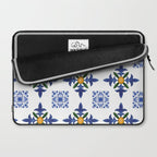 Mosaic,mediterranean,blue tiles art Laptop Sleeve Gallery Image 2