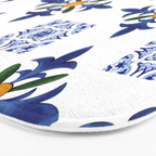 Mosaic,mediterranean,blue tiles art Bath Mat Gallery Image 3