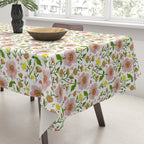 Summer Floral - pink & yellow Tablecloth Gallery Image 3