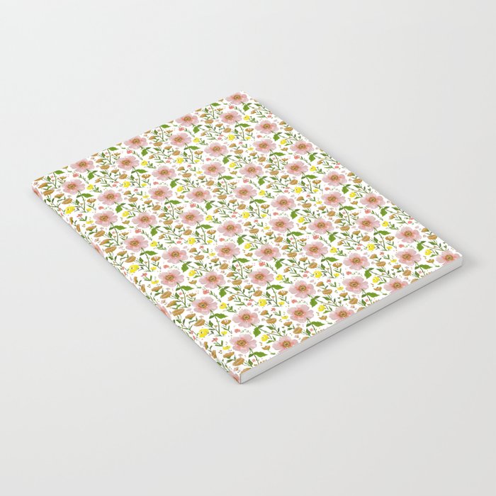 Summer Floral - pink & yellow Notebook Gallery Image 2