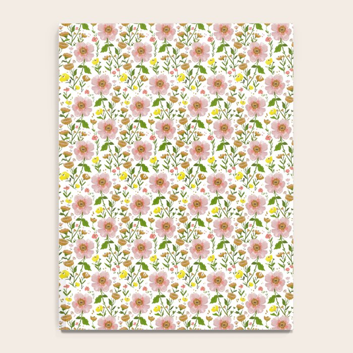 Summer Floral - pink & yellow Notebook Gallery Image 4