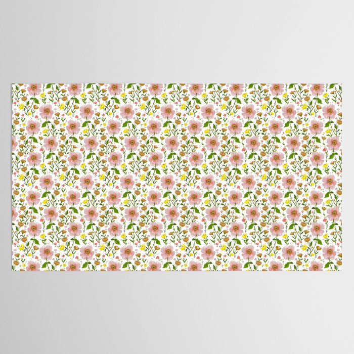 Summer Floral - pink & yellow Tablecloth Gallery Image 2