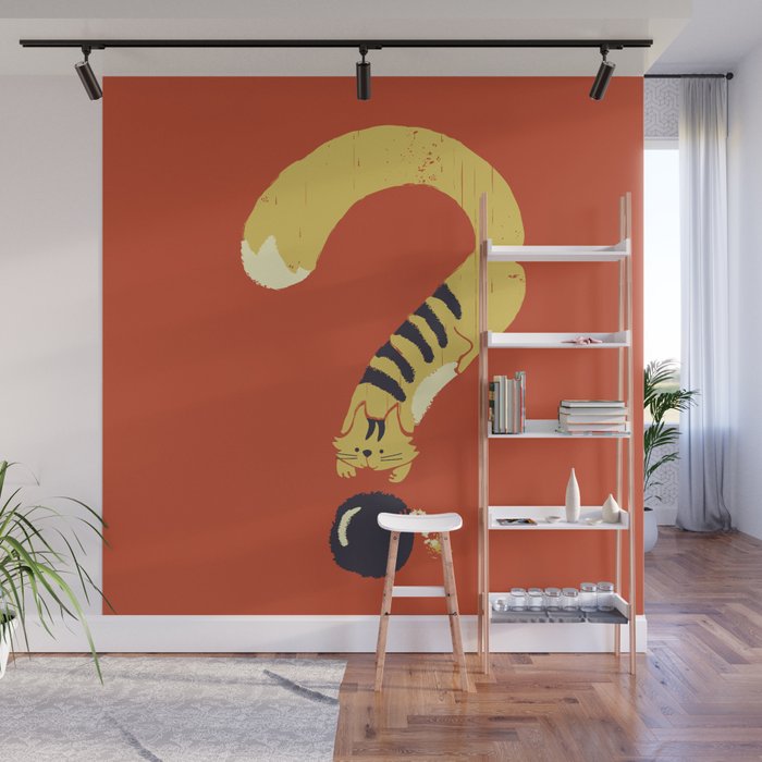 Question Mark (Curiosity Kills The Cat) Wall Mural Gallery Image 1