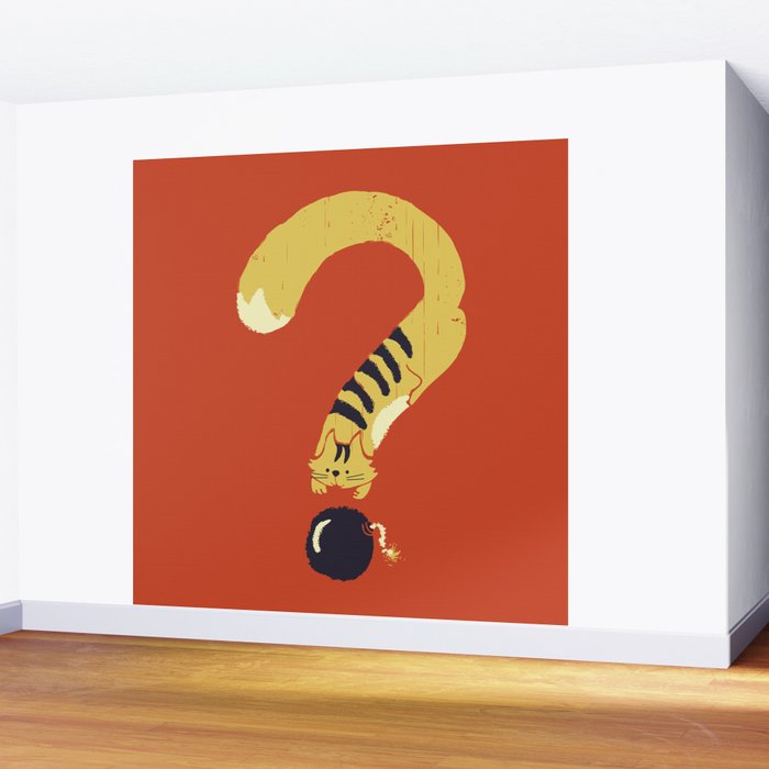 Question Mark (Curiosity Kills The Cat) Wall Mural Gallery Image 2