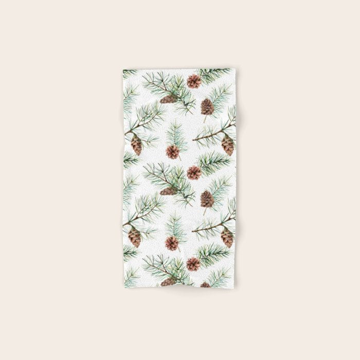 Festive Pinecones Bath Towel Gallery Image 1