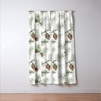 Festive Pinecones Window Curtain Gallery Image 3