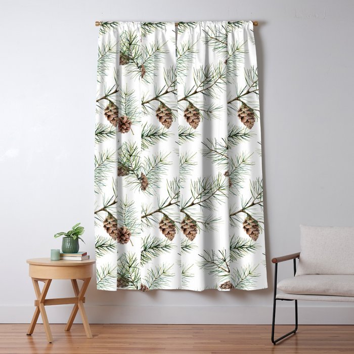 Festive Pinecones Window Curtain Gallery Image 5