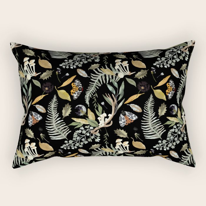 Moths Mystical Woodland D Rectangular Pillow Gallery Image 1