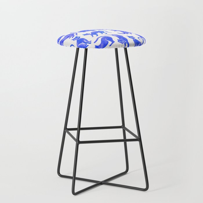 Cat Positions - Blue Palette Stool Gallery Image 1