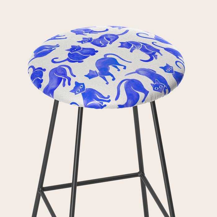 Cat Positions - Blue Palette Stool Gallery Image 2
