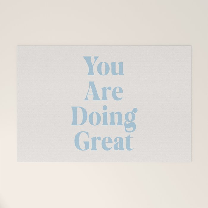 You Are Doing Great Baby Blue Welcome Mat Gallery Image 1